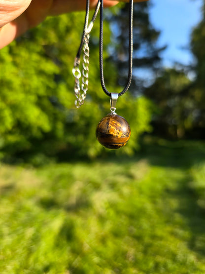 Tiger Eye Globe Necklace