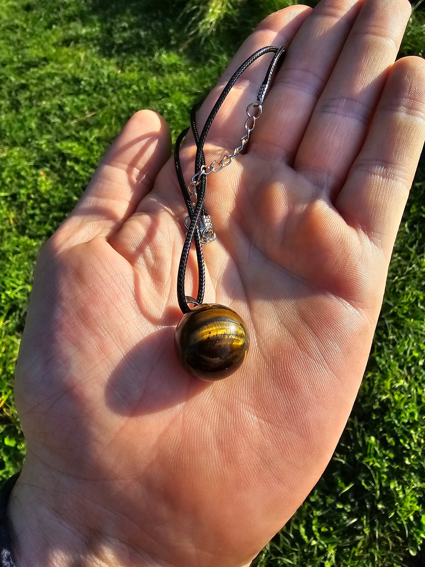 Tiger Eye Globe Necklace