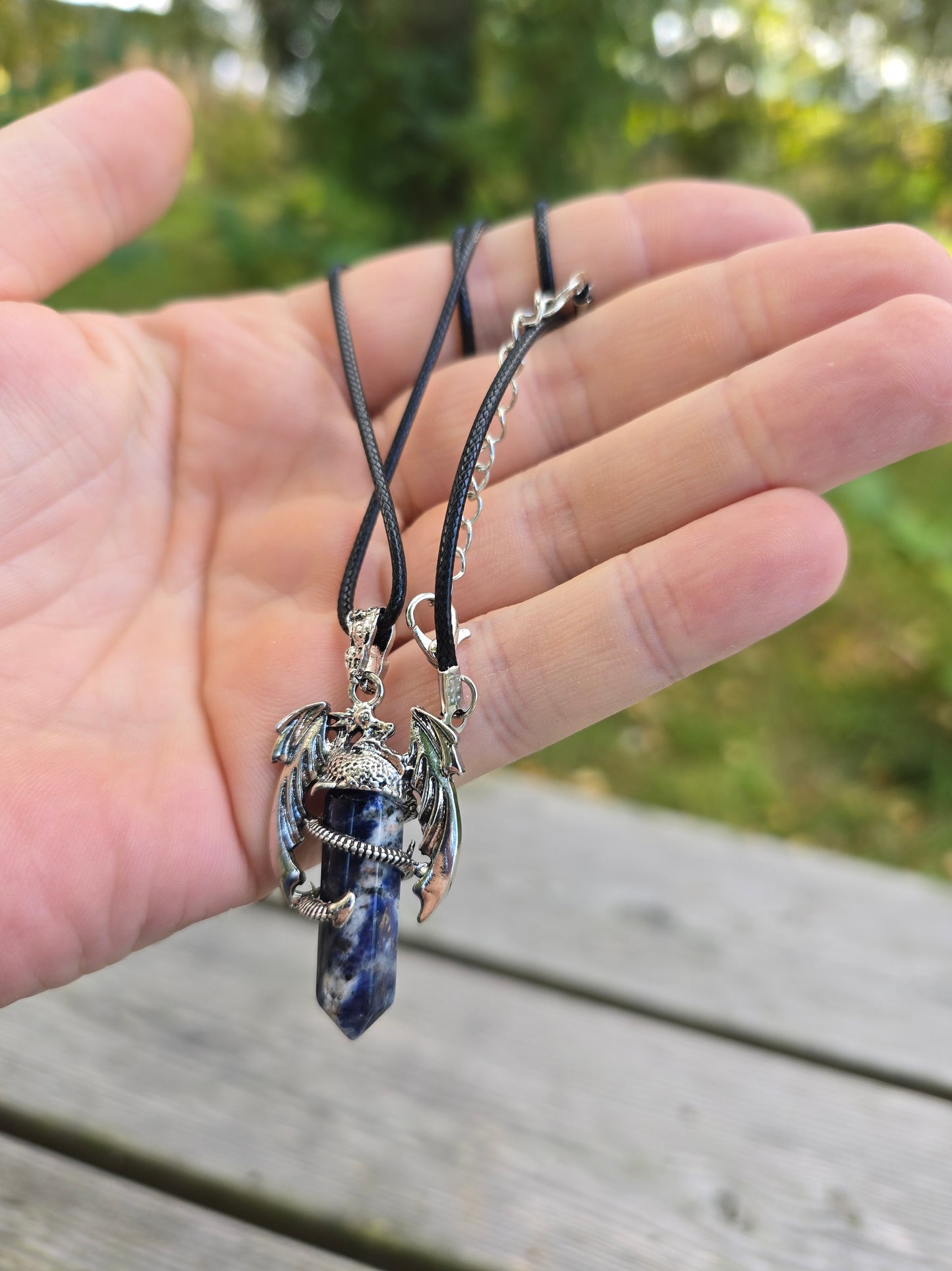 Dragon Necklace with Lapis Lazuli - Powerful and Spiritual Jewelry