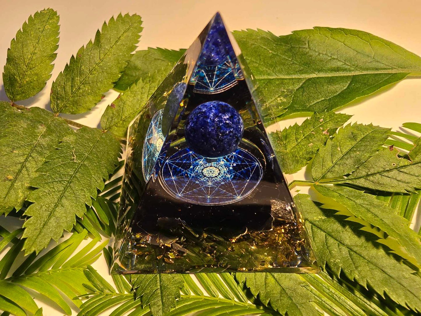 Lapis Lazuli Pentragram Organite Pyramid